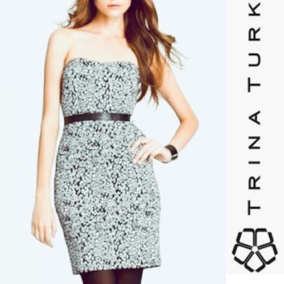 Trina Turk Dresses & Skirts - TRINA TURK Leopard Print Strapless Dress